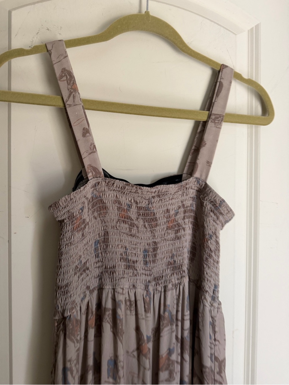 Rayón romper the trailride print jumpsuit M western rodeo country horse cowgirl - Picture 7 of 13